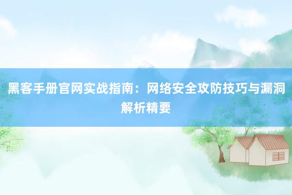 黑客手册官网实战指南：网络安全攻防技巧与漏洞解析精要