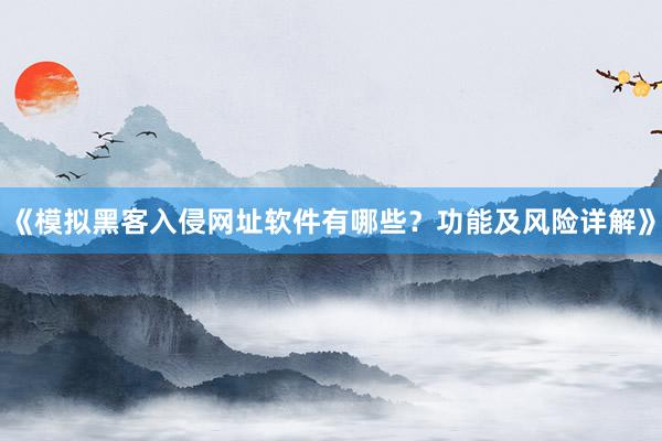 《模拟黑客入侵网址软件有哪些？功能及风险详解》